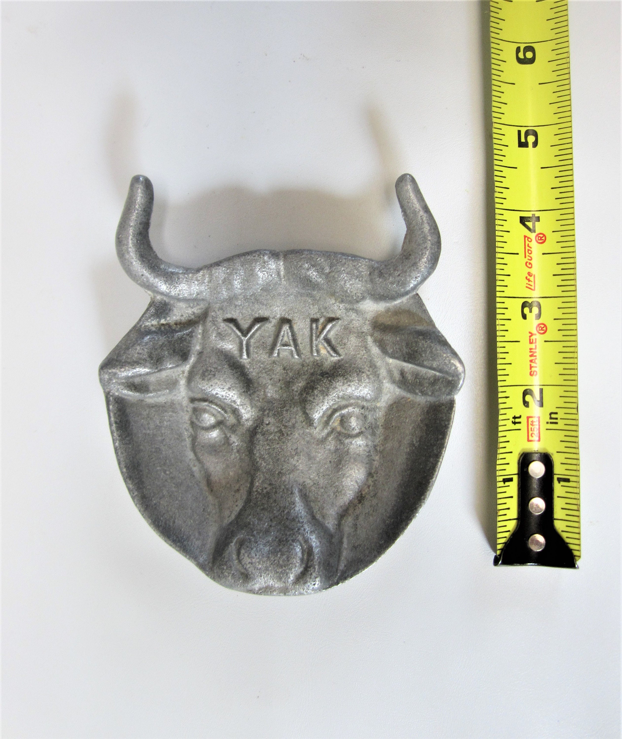 Vintage Coin Dish Tobacco Tray YAK OX White Metal Etsy