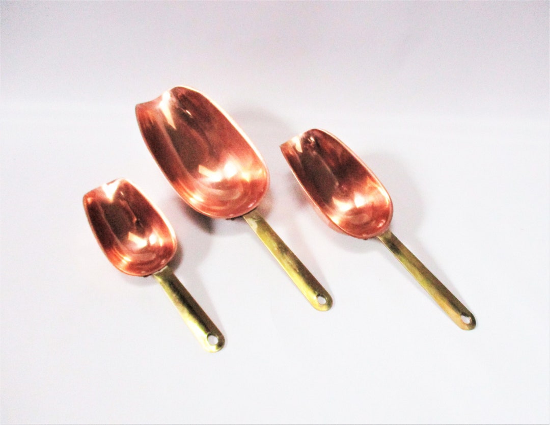 Vintage COFFEE SCOOP Bulk Foods Scoops COPPER With Brass Etsy