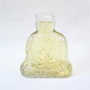 Vintage Perfume Bottle Bath Salts Bottle VANTINE&#39;S GLASS BUDDHA Bottle France