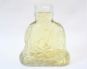 Vintage Perfume Bottle Bath Salts Bottle VANTINE'S GLASS BUDDHA Bottle France