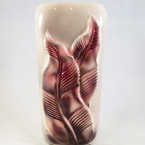 Vintage Vase Deco ROYAL COPLEY Leaf Relief