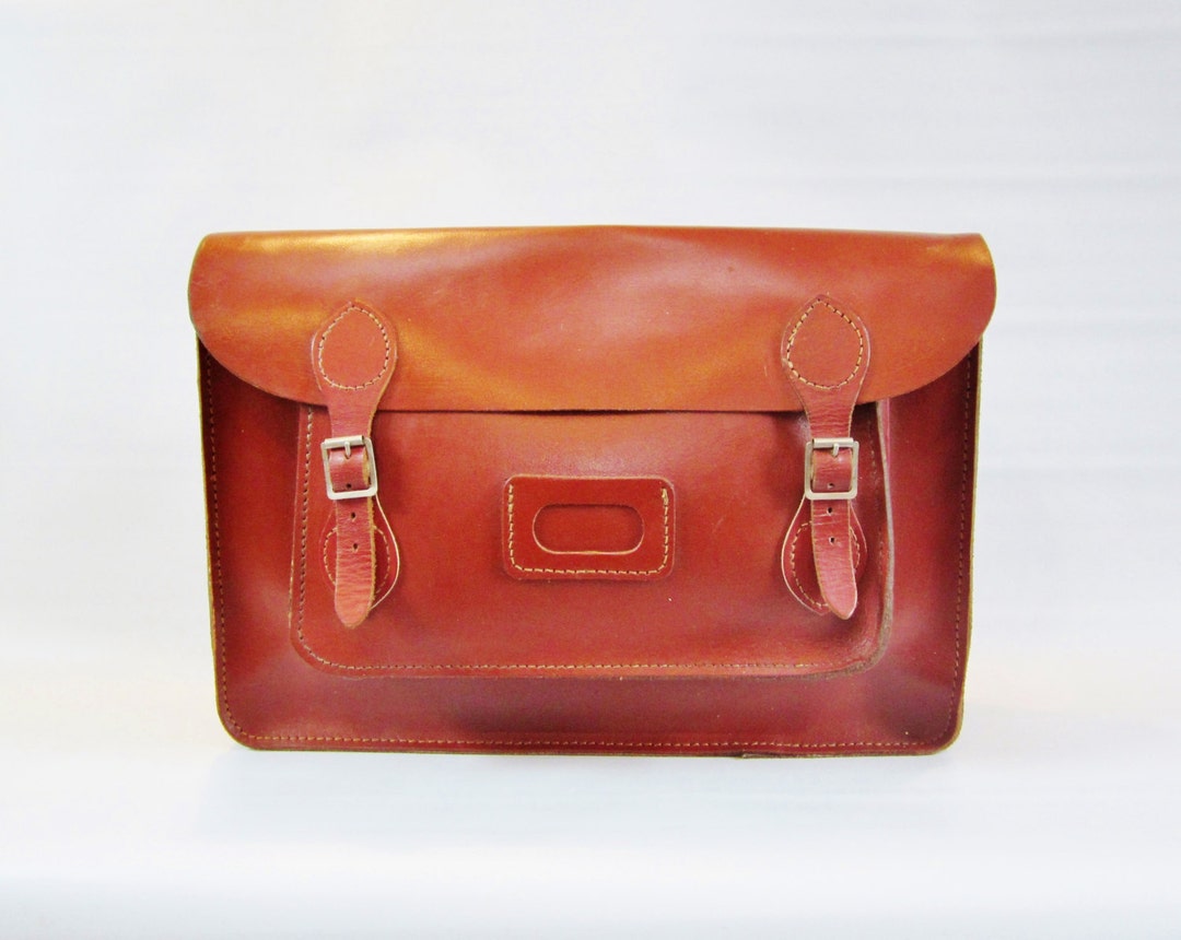 Vintage Leather Satchel Mail Bag With Buckles - Etsy