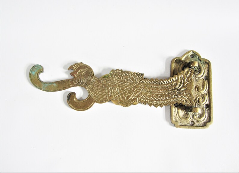 Antique ROOSTER Hook Brass SWIVEL Hook Lantern Holder ...