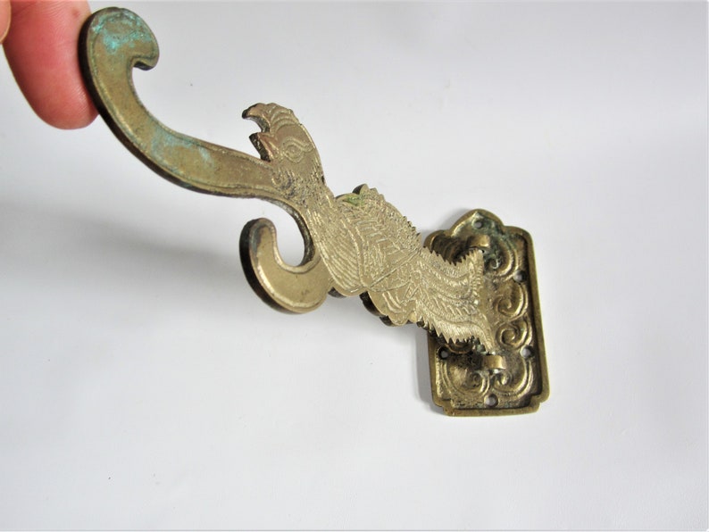 Antique ROOSTER Hook Brass SWIVEL Hook Lantern Holder ...