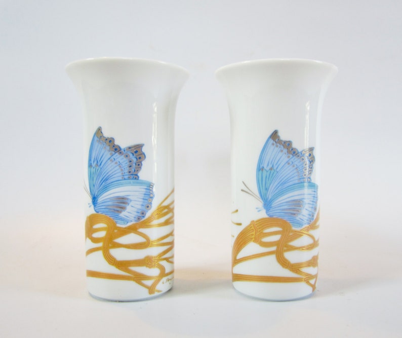 Vintage ROSENTHAL Vases Design by Alain Le Foll BUTTERFLY Etsy