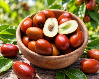 Asian Date Jujube Seeds, Ziziphus spinosa, Exotic Red Fruit Tree (20 Seeds)