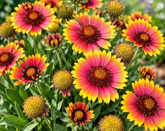 Arizona Sun Gaillardia Seeds, Red Yellow Indian Blanket Flower, Drought Tolerant (100 Seeds)