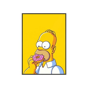 Hommer Simpson Donut - Wood Frame