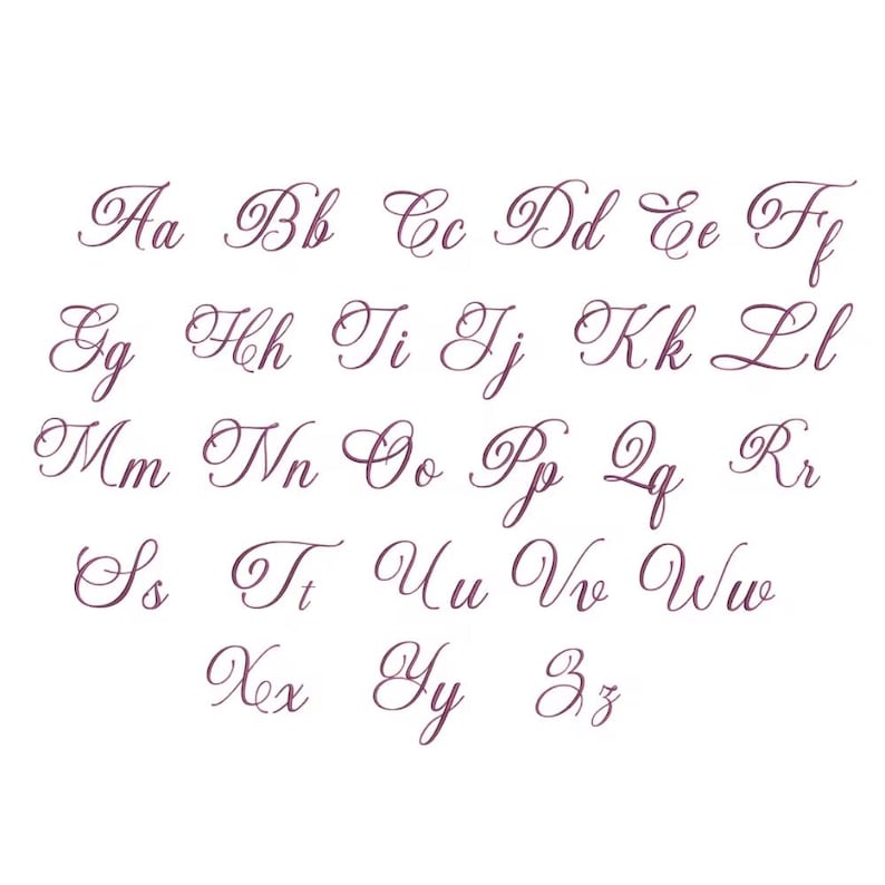 Olive Branch Font Digital Machine Embroidery, Handwritten Font Embroidery, Wedding Font Embroidery, 6 sizes, 11 Formats + BX font image 2