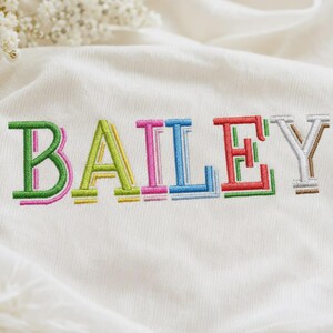 Sloan Shadow Monogram Font, Block Letters Machine Embroidery Font, Satin Stitch Instant Download, 6 Sizes, 11 Formats + BX Format