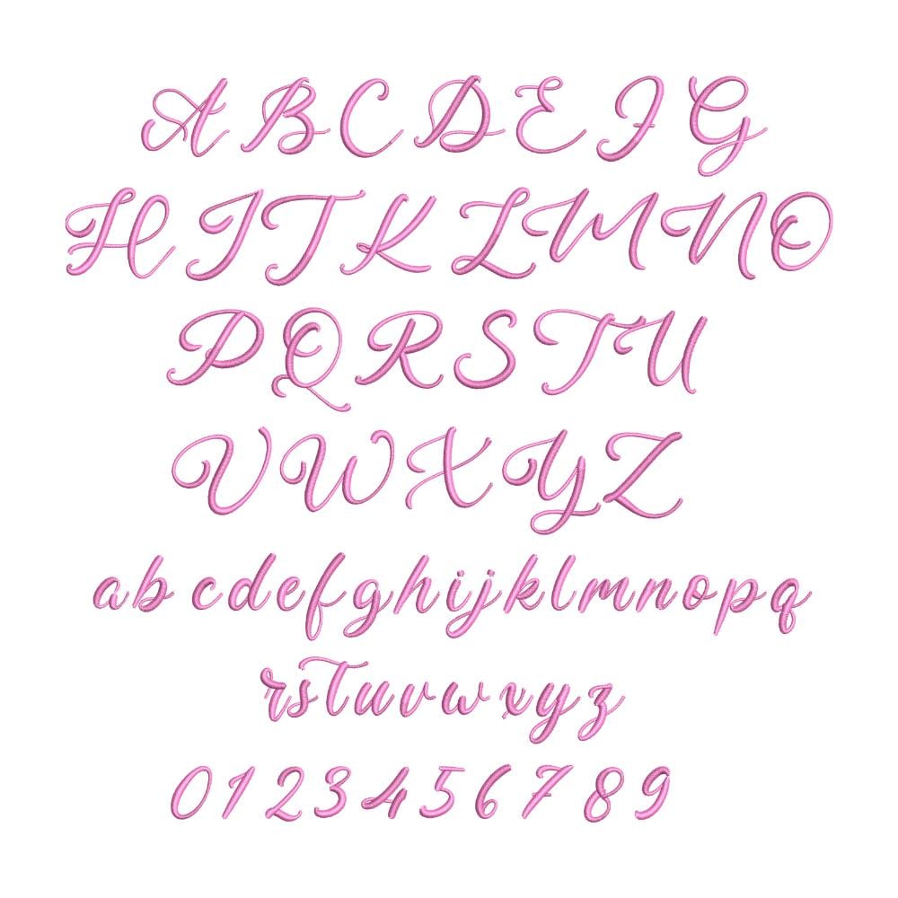 Script Fishtail Font 30 Machine Embroidery Fonts Bundle, Fishtail Monogram Alphabet ...