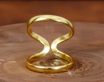 Stecca A Dito Per Artrite - Anello Laterale In Ottone Per Deviazione Laterale, Fatto A Mano In India - Oro, Argento, Rosa