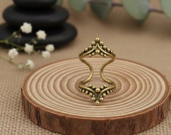 Adjustable Beaded Brass Joint Support Ring - Arthritis MCP Splint Ring for Finger Pain Relief and Stability DIP and PIP Joint Relief Ring