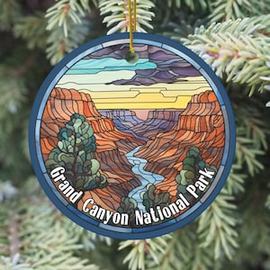 Grand Canyon National Park USA, National Parks Christmas Ornament, Keepsake Ornament, Unique Ornament, Christmas Gift, Stained Glass Look