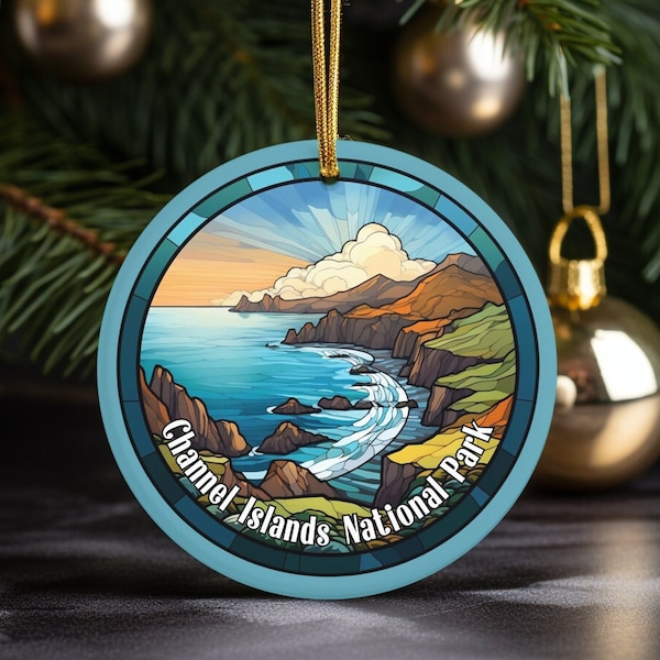 Channel Islands National Park USA, National Parks Christmas Ornament, Keepsake Ornament, Unique Ornament, Christmas Gift, Stained Glass Look