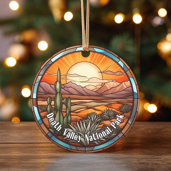 Death Valley National Park USA, National Parks Christmas Ornament, Keepsake Ornament, Unique Ornament, Christmas Gift, Stained Glass Look