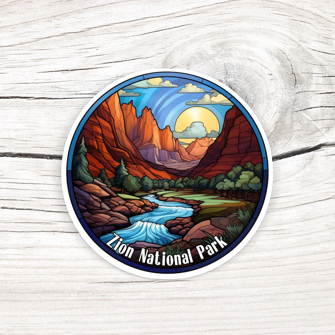 Zion National Park Waterproof Sticker, US National Parks Decal ...