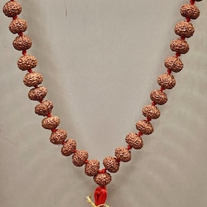 Indonesian 9 Mukhi Rudraksha Mala 108 Beads