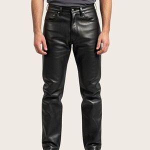 Genuine Leather Pants: Men&#39;s Biker, Gothic, Cosplay Trousers