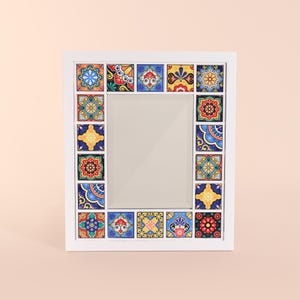 Mosaic Tile Mirror: Handcrafted Bohemian Wall Decor