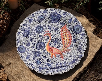 Hand-Painted Mediterranean Ceramic Plate, Decorative Wall Plate