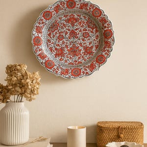 Handmade Ceramic Plate: Hand Painted Decorative Plate