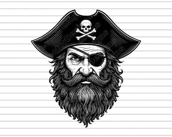 Pirate Vector Art: Skull, Ship, Hat - SVG PNG JPG