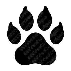 Dog Paw Print Vector Art: SVG, PNG, JPG (Digital Download)