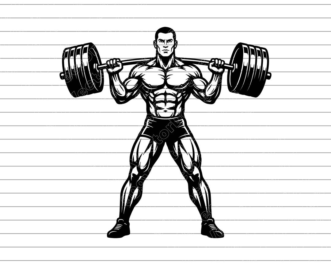 Powerlifter Vector Powerlifter Vector Illustration, SVG, PNG, JPG, Strength, Weightlifting ...