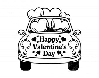 Happy Valentine’s Day Vector Illustration, SVG, PNG, JPG, Valentine Love Art, Valentine Clipart, Valentine Silhouette, Romantic Design, Love