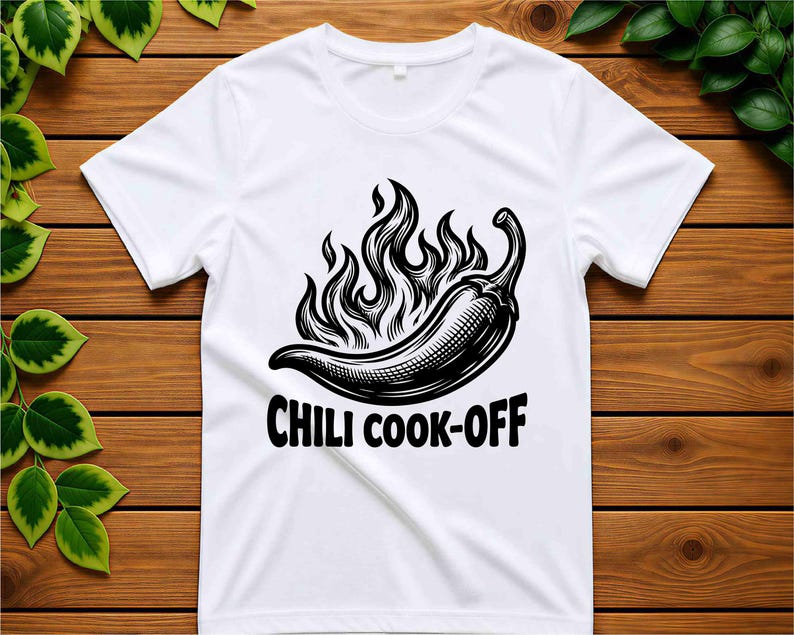 Chili Cook off Vector Illustration, SVG, PNG, JPG, Chili Lover Art ...