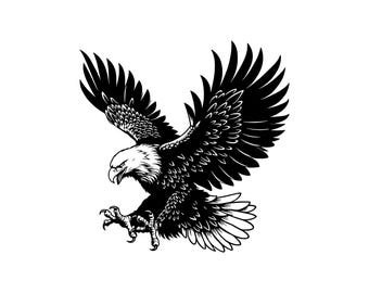 Flying Eagle Vector Art: SVG, PNG, JPG (Digital Download)