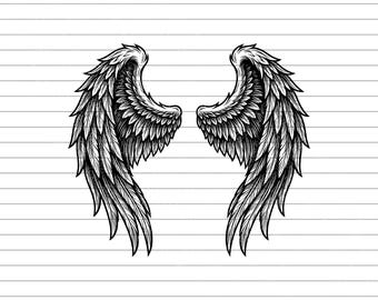 Angel Wings Vector Illustration: SVG, PNG, JPG Clipart