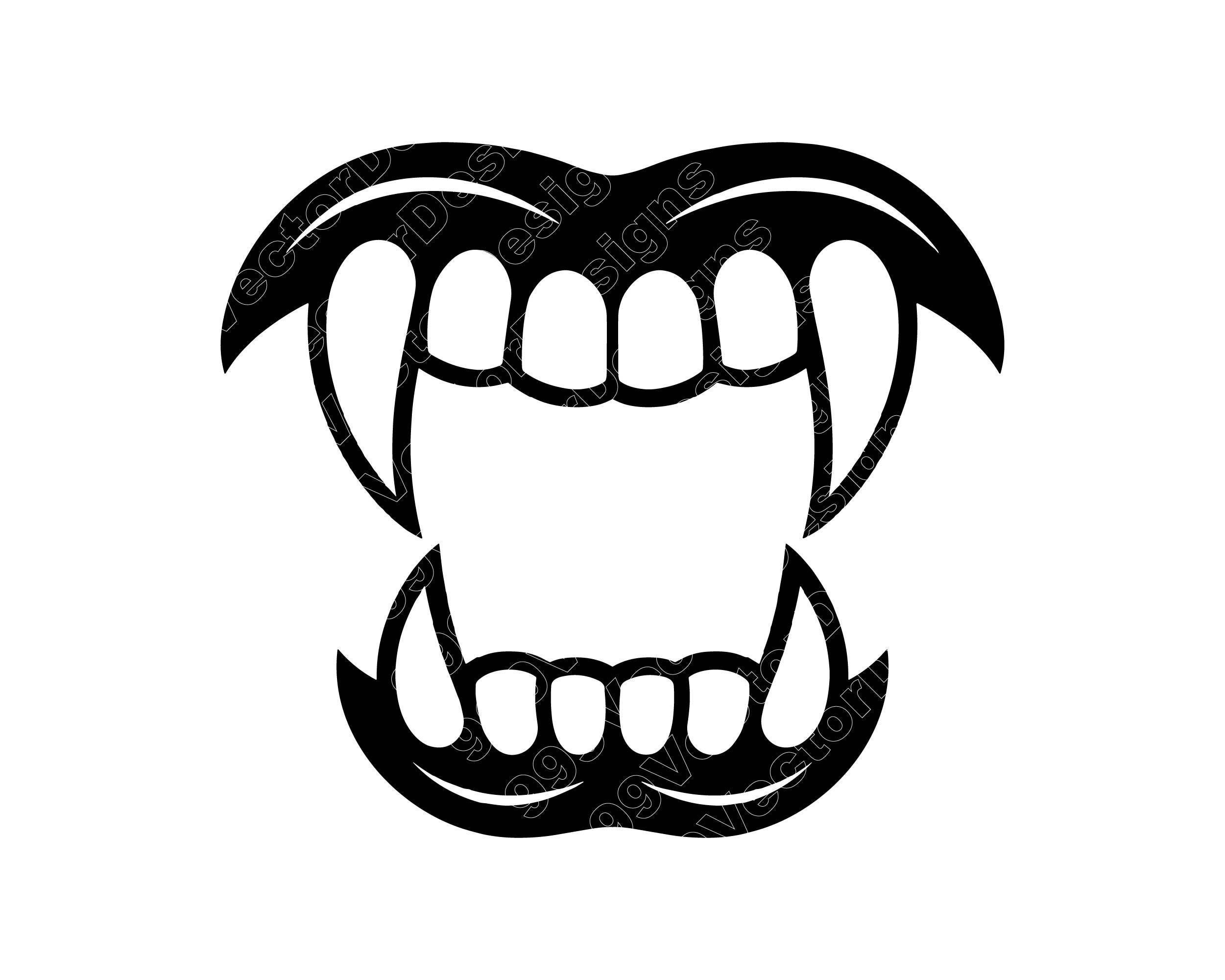 Vampire Teeth Vector Illustration, SVG, PNG, JPG, Vampire Teeth Art ...