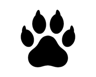 Ilustración vectorial de huella de perro (SVG PNG JPG) Huella de perro, imágenes prediseñadas de huella, silueta de huella, huella para Cricut, diseño de perro, arte de huella, diseño para impresión, diseño para Cricut