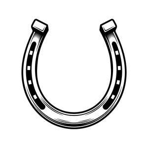 Horseshoe Vector Illustration, SVG, PNG, JPG, Lucky Horseshoe Art, Horseshoe Clipart, Horseshoe Silhouette, Western Design, Good Luck Symbol