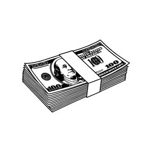 Geld Stapel-Vektorgrafiken: Dollar-Zeichen Clipart (SVG, PNG, JPG)