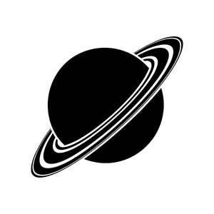 Saturnusplaneet SVG: geringde planeet vectorillustratie (digitale download)