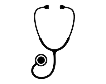 Stethoscope Vector Illustration, SVG, PNG, JPG, Stethoscope Art, Stethoscope Clipart, Stethoscope Silhouette, Medical Design, Doctor Tool