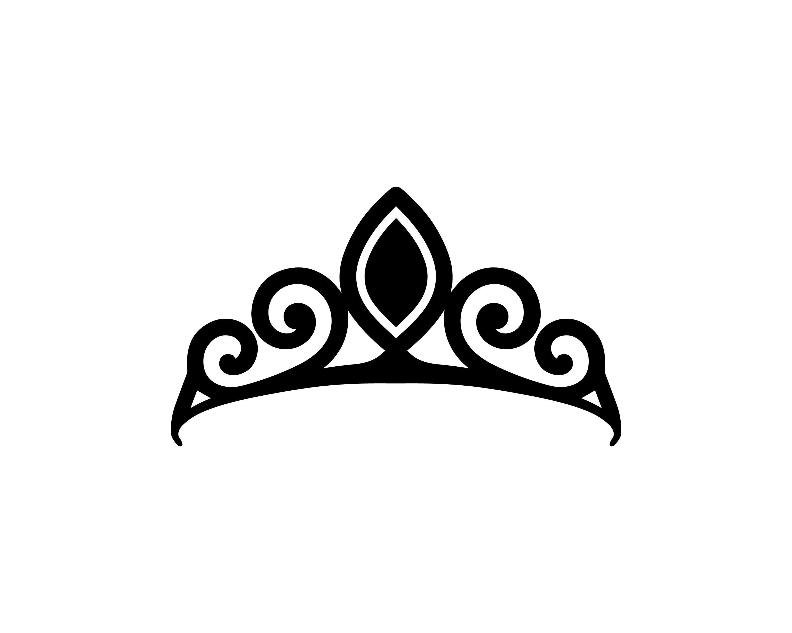 Princess Tiara Vector Illustration: SVG, PNG, JPG (Digital Download)