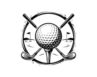 Golf Emblem Vector Illustration, SVG, PNG, JPG, Golf Emblem, Golf Clipart, Golf Silhouette, Golf Player Design, Golf Lover, Cricut Design