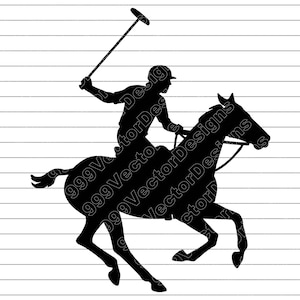 Polospieler Illustrationen: Pferd Polo SVG, PNG, JPG