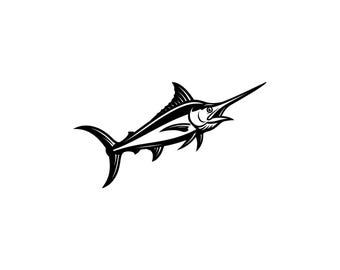 Marlin Swordfish SVG, Deep Sea Fishing Cut File, Angler T-Shirt Graphic, Catch And Release Vector Art, Cricut, Instant Download