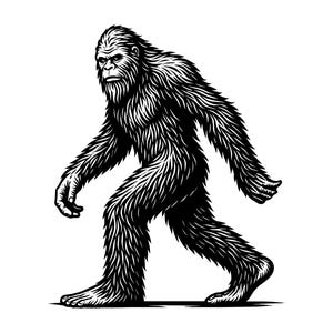 Bigfoot Sasquatch Vector Illustration, SVG, PNG, JPG, Bigfoot, Bigfoot Clipart, Bigfoot cricut, Forest Creature Design, Mountain Adventure