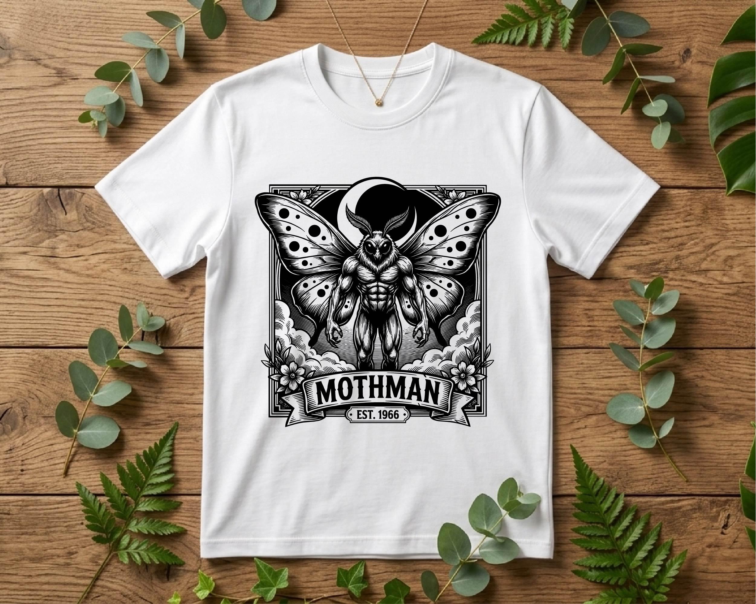 Mothman Vector Illustration, SVG, PNG, JPG, Mothman Art, Cryptid ...