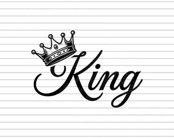 King Vector Illustration, SVG, PNG, JPG, King, King Clipart, King Silhouette, Crown King Design, Royal King, King Cricut Design, Crown Art