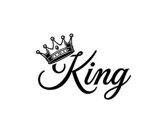 King Vector Illustration, SVG, PNG, JPG, King, King Clipart, King Silhouette, Crown King Design, Royal King, King Cricut Design, Crown Art