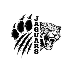 Jaguars Team Vector Illustration, SVG, PNG, JPG, Jaguar Head Art, Jaguar Claw Clipart, Jaguar Claw Marks, Jaguars Text Design, Cricut Design