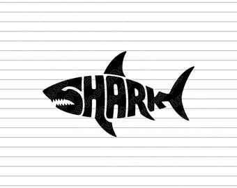 Shark Vector Illustration, SVG, PNG, JPG, Shark, Shark Clipart, Shark Silhouette, Shark Cricut, Shark Design, Shark Art, Cricut Design
