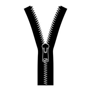 Zipper Vector Illustration, SVG, PNG, JPG, Zipper Art, Zipper Clipart, Zipper Silhouette, Sewing Design, Fashion Accessory, cricut design